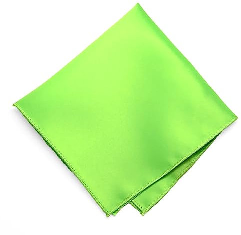 OUTLETISSIMO® POCHETTE FAZZOLETTO TASCHINO RASO VERDE LIME CLASSICO UOMO DONNA NUOVO