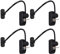 Neoteck 4 pcs Seguridad para Ventana/Puerta Cerradura de Ventana para Niño Restrictor de Ventana Cable de Bloqueo para Niños Bebés Familia Aplicaciones Públicas y Comerciales-Negro