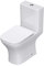Durovin Bathrooms Close Coupled Toilet with Soft Close Seat and Cistern - Rimless Toilet Pan