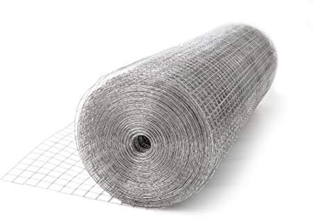 Covernit Volierendraht feuerverzinkt | 1m x 50 m x 0,8 mm | Maschenweite 25 x 25 mm | Basteldraht für Garten und Haus