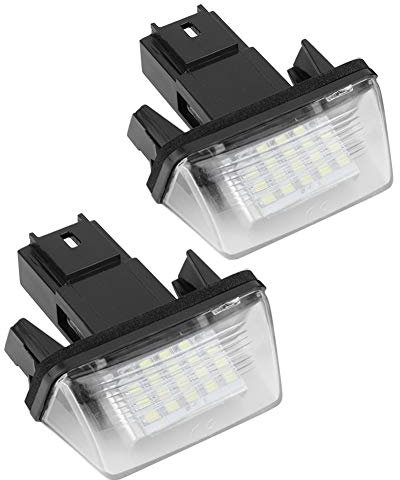 Qiilu License Plate LED Light 2pcs 18 LED Left Right Car License Plate Light Lamps for Citroen C3 C4 C5 for 206 207 306 307 308.-for c3 number plate light grand c4 picasso c3 phase 1