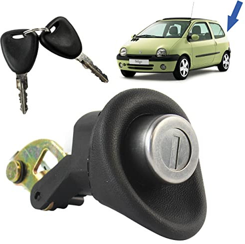 Serrure de coffre compatible pour Twingo 1 et Logan (1996-2012) bouton poussoir coffre | avec double de clés | 7701367940