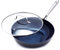 Blue Diamond Cookware 11 Skillet Frying Pan Skillet, Hard Anodized Healthy Ceramic Nonstick PFAS & PFOA-Free, Dishwasher & Oven Safe, Even Heating, Metal Utensil Safe, Warp Control, Grey