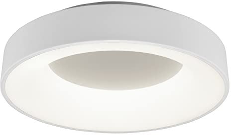 Trio Leuchten LED Deckenleuchte Girona 671210131, Metall Weiß matt, Acryl, inklusiv 27 Watt LED, Dimmer, Memory Funktion, Nachtlicht, Fernbedienung