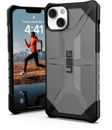 URBAN ARMOR GEAR UAG Designed for iPhone 14 Plus Case Grey Ash 6.7 Plasma Lightweight Slim Shockproof Transparent Protective Cover Compatible with Wireless Charging