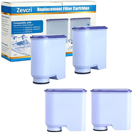Zevcri Kaffeefilter für Philips Saeco Kaffeemaschine Philips Kaffeevollautomaten (CA6903/10), Philips AquaClean Filter Wasserfilter (4er Pack)