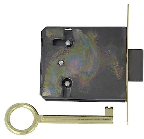 Amig - Serrure Encastrée pour Meuble | Entrée à 20 mm | Livrée avec Clé à Gorge | Système de Fermeture pour Tables, Armoires et Petits Meubles | Laiton Doré Mat