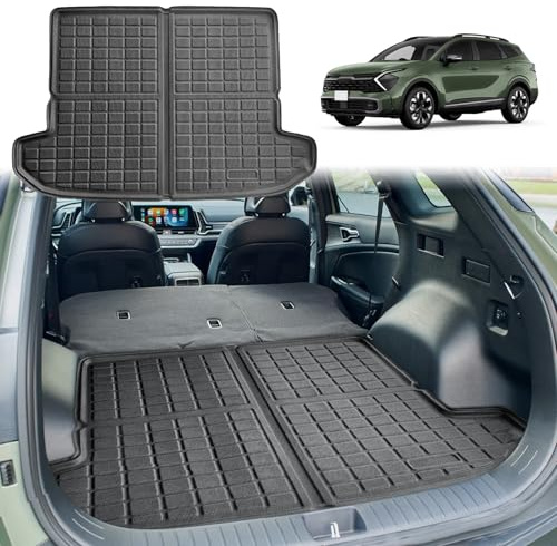 GAFAT Kompatibel mit Kia Sportage NQ5 V 2022-2025 2026 Kofferraummatte, Leicht zu Falten, Sportage V Bj. 2022- TPE Allwetter-Kofferraumwanne, Original 3D Scannen Multifunktion