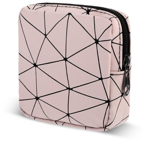 Ouligay Bolsa de almacenamiento de toallas sanitarias portátil con cremallera, bolsa de almacenamiento de servilletas sanitarias, bolsa de menstruación femenina, bolsa de primer período para
