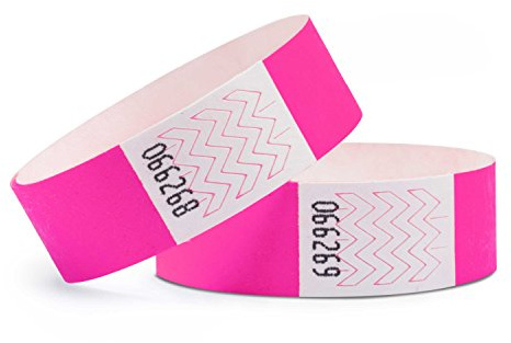 linie zwo ®, 500 Stück Einlassbänder 19 x 254 mm, Neonpink