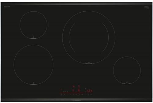 BOSCH Induktionskochfeld, 80 cm, Serie 6, 4 Kochzonen, Elektronik DirectSelect, PerfectFry Plus, Home Connect, Schwarz, PIE875HC1E