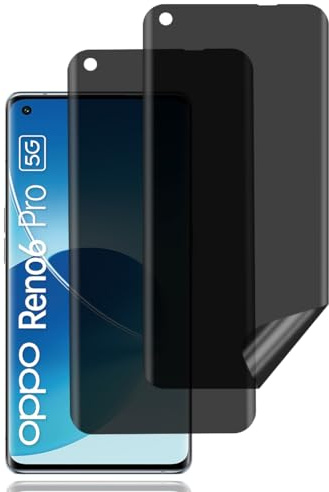 BCHKLAI Protection D'écran Anti-Espion pour Oppo Reno 6 Pro 5G [2 Pièces] | Anti-Spy Protège Écran, Privacy Film en TPU Flexible, Sans Bulles, Anti-Rayures, Privacy Protecteur Écran pour Oppo Reno6 Pro