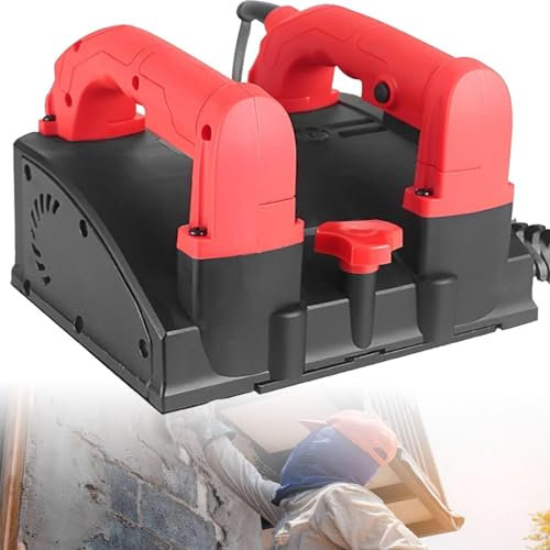 Piallatrice Elettrica Per Pareti, Piallatrice Per Legno Senza Fili Con Due Manici, Regolazione Della Profondità Di 0-4 Mm E Impugnatura Staccabile, Dissipazione Del Calore Efficiente, Per Pietra