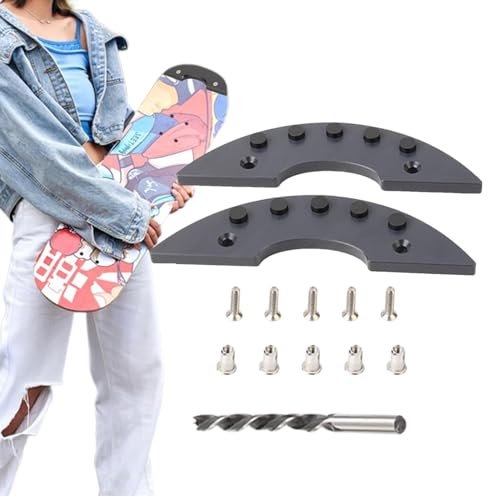 Acunny Longboard Schwanzhalter, Funkenwerkzeug für Skateboard | s Longboard Druckfunken 2-teilig | Skateboard-Reibungswerkzeug, schwarz, Heckbefestigung für