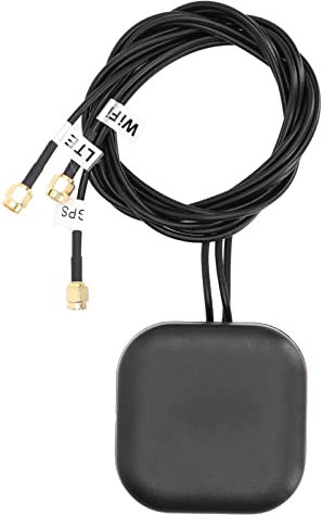 Eujgoov Antenne GPS WiFi 4G ABS Cuivre Antenne GPS WiFi 4G, 3 Antennes Combinées, Antenne de Navigation GPS Antenne Extérieure 3 Antennes Extérieures étanches Combinées pour Module 4G