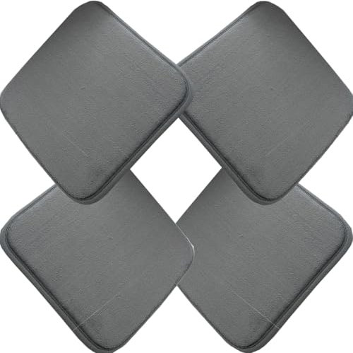 SDNAM Stuhlkissen 1,2,4er Set, Sitzkissen Sitzkissen rutschfeste Stuhlpolster für Indoor und Outdoor Dicke Polsterung Bodenkissen(Dark Gray,4pcs 50x50cm)