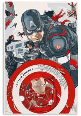 Captain America Civil War Classi Filmkunst, modisches Poster, dekorative Malerei, Leinwand, Wandkunst, Wohnzimmer, Poster, Schlafzimmer, Gemälde, Wohnzimmer, Illustration, Poster, 30 x 45 cm