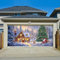 Chickwin Weihnachten Urlaub Garagentor Banner Abdeckung, Große Größe Xmas Frohe Weihnachten Dekorationen Weiß Schnee für Happy New Year Outdoor Hintergrund (150x200cm,Leuchtend)