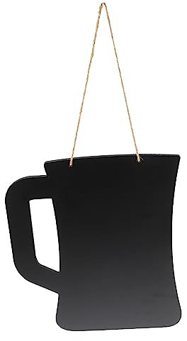 SEWACC Tafel- Hölzerne Wandbehang-kreidetafel in Bierkrug-form Nachrichtentafel 26 X 32 Cm Für Geschäft Und Zuhause