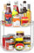 Drucilla 2 Livelli Portaspezie Girevole, 23.5cm Vassoio Girevole Cucina, 360° Vassoio Rotante, Piatto Girevole Porta Tutto, Piatto Girevole Frigorifero per Spezie, Snack, Frutta