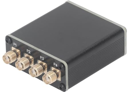 Active RF Isolation Distributor, 100kHz-150MHz, 50 Ohms, 4 Channel Splitter with Isolator, 600mAh Battery, for SDR GPSDO Radio Antenna