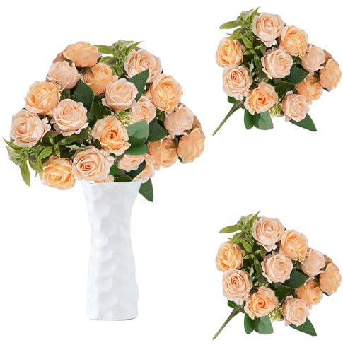 astylishome Ramo de flores artificiales de seda, ramo de flores artificiales de dalia sintética, arreglo floral para centros de mesa, decoración de fiesta en casa, oficina, 1818