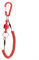 Cuerda de seguridad para herramientas de pesca con liberación magnética y correa elástica para un máximo alcance (rojo)