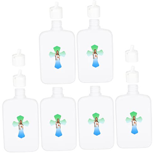 Amosfun Taufdekorationen 6er-pack Exorzismus-wasserflaschen Weihwasserflaschen Kreuz Für Den Einsatz in Der Kirche Und Den Hausaltar