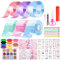 TZEKING 65 Stücke Nano Tape Bubbles Set,6 Tape(5cmx1m)+69 Deluxe Materialpakete,DIY Craft Blow Bubbles,Elastische Blase Ballons,Traceless Adhesive Nano Tape für Making Bubbles
