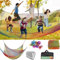 kletternetz,kletternetz Kinder,kletternetz Outdoor,Kletter-Gepäcknetz doppellagig,4 mm Dickes Seil, 4 cm Loch mit Aufbewahrungstasche,für Spielplatz Outdoor Indoor Garten (Irisierend, 3 * 3)