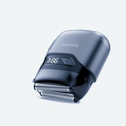 Rasierer Herren Elektrisch mit LED-Anzeige: Folienrasierer Herren, IPX7 Nass-Trockenrasierer mit 3 Flexiblen Klingen, USB-C Ladestation für Gesicht und Bart