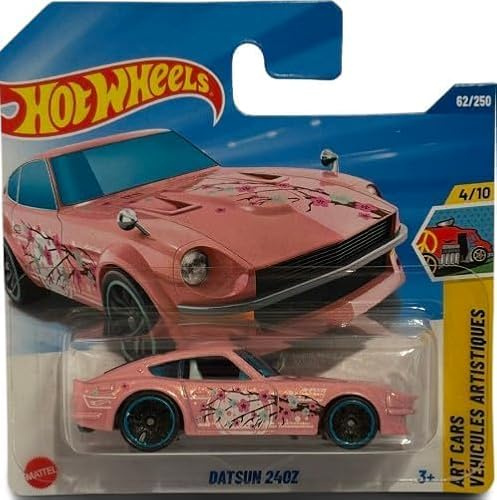 Hot Wheels – Datsun 240Z – Art Cars 4/10 – JBB66 – Rosa Fiori di ciliegio – Mainline 62/250 – Mattel 2025 (licenza Nissan) - 1:64
