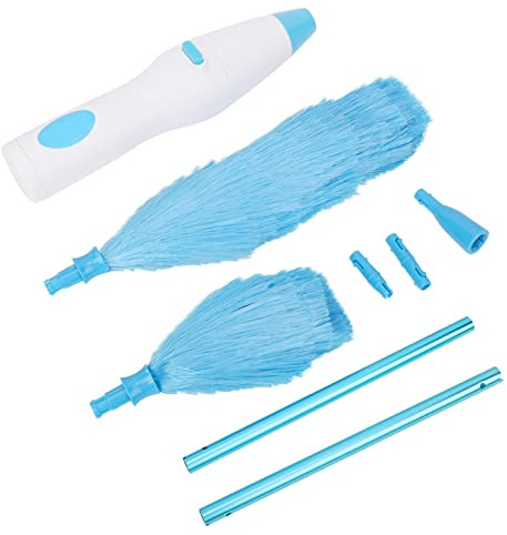 OEBUAFI Electric Duster Bendable Feather Duster Window Blinds Cleaner with Electrostatic Bristles for Ceiling Fan Pet Hair Dusting