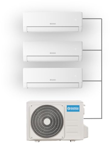 Olimpia Splendid, Aryal Trial 21 con Unità Interna Alyas S2, Climatizzatore 10.000+10.000+12.000 BTU/h Multisplit Inverter, tre stadi di Filtrazione, Gas R32, Classe A++, Wireless Control incluso