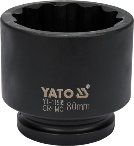 Yato Druckluft Schlagschrauber-Nüsse Stecknuss Steckschlüssel-Einsatz 1' 12kant SW: 65mm, 80mm, 85mm, Schlüsselweite:80mm