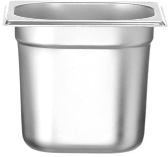 HENDI Contenitore Gastronorm, GN 1/6, resistenza termica -40 °C a 300 °C, compatibile con i forni a convezione, frigoriferi, bagno María, chafing dishes, 2.4L, 176x162x(H)150mm, acciaio inox
