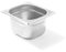 HENDI Contenitore Gastronorm, GN 1/6, resistenza termica -40 °C a 300 °C, compatibile con i forni a convezione, frigoriferi, bagno María, chafing dishes, 2.4L, 176x162x(H)150mm, acciaio inox