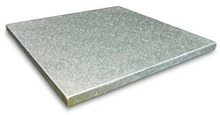 Piatto SottoTorta Rigido Vassoio Quadrato 40x40cm - Cake Board Argentato - H 1,2cm- Ideale Come Decoro per trasportare e Portare Torte Decorate con Il Cake Design e con sculture in Pasta di Zucchero