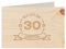 Holzgrußkarte - Geburtstagskarte - 100% handmade in Österreich - Postkarte Glückwunschkarte Geschenkkarte Grußkarte Klappkarte Karte Einladung, Motiv:30 GEBURTSTAG ZIRBE