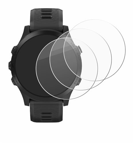 Savvies Armoured Glass compatible with Garmin Forerunner 945 (3 Pack) Tempered Glass Screen Protector [Shockproof, 9H Ultra Hard]