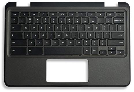 Rinbers 0TK87M Coque de rechange pour ordinateur portable Dell Chromebook 11 3100 P29T PN avec clavier sans pavé tactile