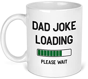 Dad Joke Loading Mug – Funny Father’s Day or Birthday Gift for Dad – Novelty Coffee Cup for Dad Joke Fans – 11oz Ceramic, Dishwasher Safe