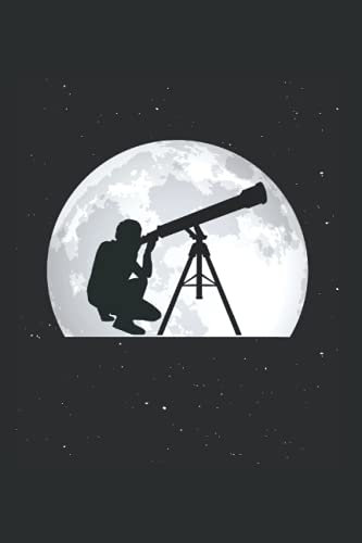 Astronomie Notizbuch: Astronomie Mond Teleskop Astrophysik / 6x9 Zoll / 120 karierte Seiten Seiten