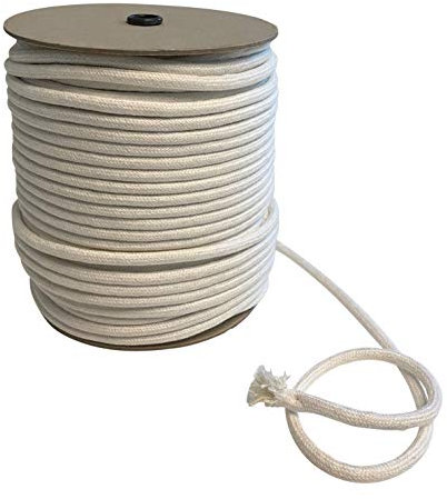 IPEA Corde de Coton Macramé Couleur Naturelle 8 mm x 100 Mètres – Rouleau Super Long – Fil à Coudre pour Travaux Artisanaux, Décoration, Tapisserie et Rideaux Corde de Tressée DIY, Nature