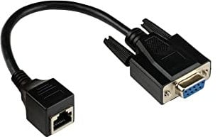 Good Connections Adapterkabel RJ45 Buchse an RS232 seriell D-SUB 9-Pol Buchse - 1:1 Belegung - 10 cm - schwarz
