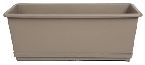 Seat Flor SRL® Blumentopf Balkonkasten, Balkonkasten, Blumenkübel, Blumenkasten (60cm, Taupe)
