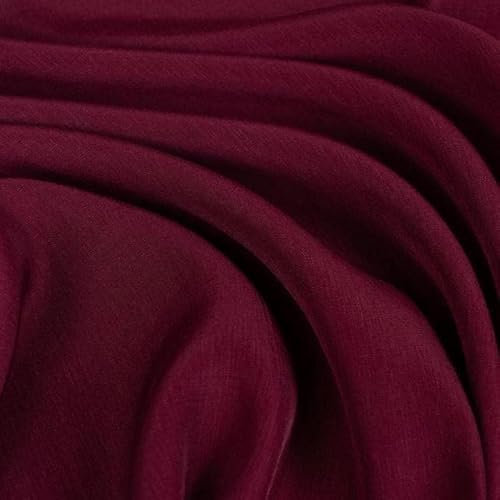 VIXDA Cupro Tencel Stoff Poly Cotton Material zum Nähen von Hemdenfutter einfarbig rot schwarz weiß Meterware