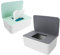 Anruyi Wipes Dispenser, 2Pcs Wet Wipes Storage Box with Lid Plastic Dustproof Tissue Storage Box Case for Toilet Bathroom Kitchen and Office