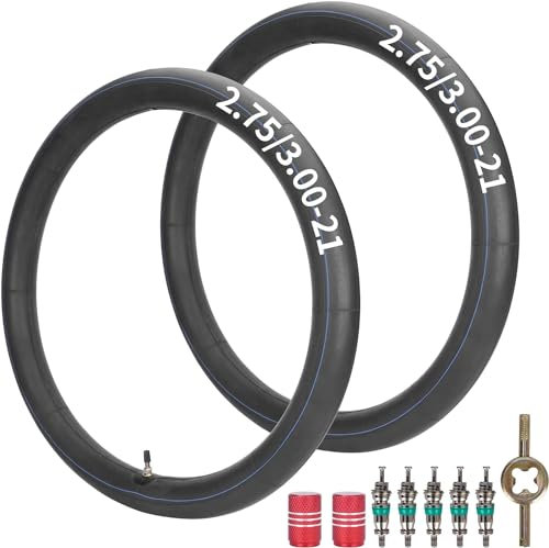 JIAYAN 2er Set 2.75/3.00-21 Schlauch mit TR13 geradem Ventilschaft Ersatz für 90/80-21 90/90-21 100/80-21 chinesische Dirt Bikes Pit Bikes Trail Bikes