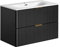 Piaski Adel Black Meuble de lavabo avec lavabo encastré Noir 80 cm